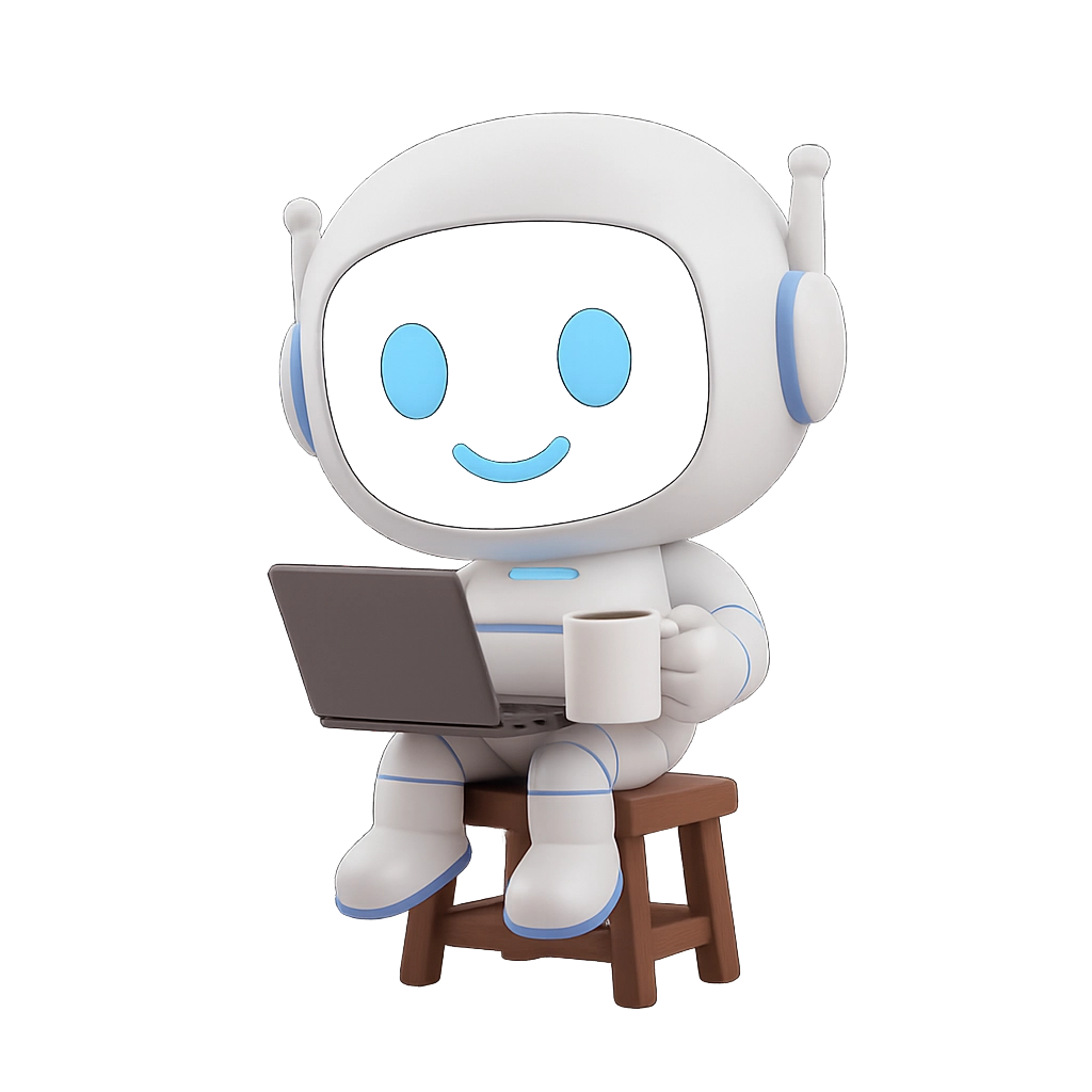 AI-agents en automatisering voor bedrijven 1 20250924 1026 Robot met Laptop en